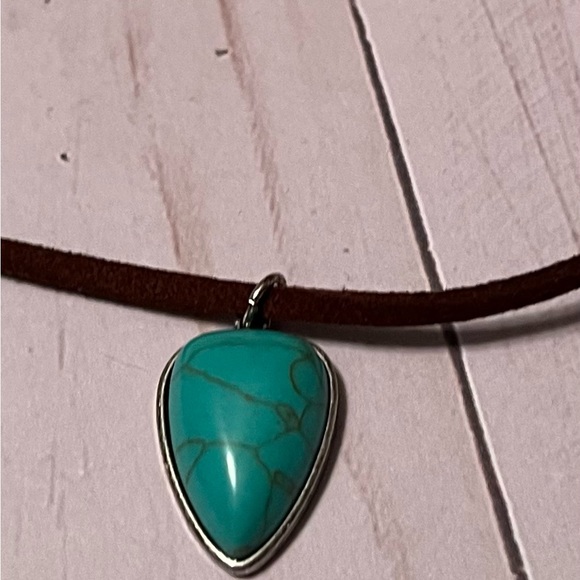 Turquoise Drop Necklace - Picture 2 of 3